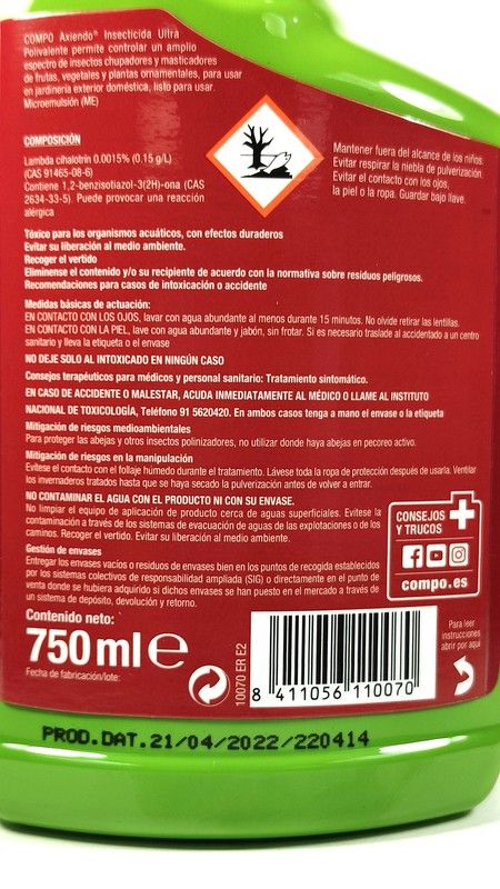 COMPO Axiendo Insecticida Ultra Polivalente 750ml