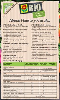 COMPO BIO Abono Huerto y Frutales 1kg