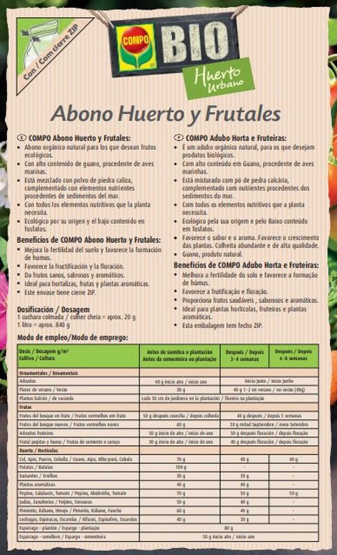 COMPO BIO Abono Huerto y Frutales 1kg