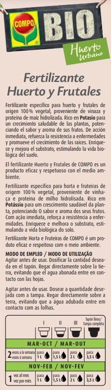 COMPO BIO Fertilizante Huerto y Frutales 1L
