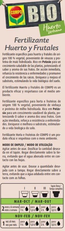 COMPO BIO Fertilizante Huerto y Frutales 500ml