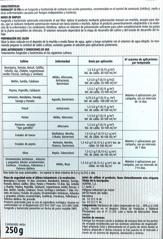 COMPO BIO Fungicida Cobre 250g