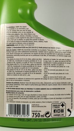 COMPO BIO Insecticida Cochinillas 750ml