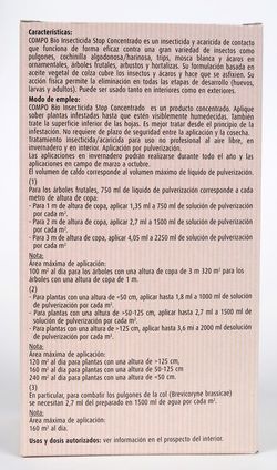 COMPO BIO Insecticida Stop Concentrado 250ml