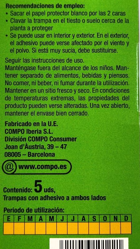 COMPO Trampa Huerto y Jardín 5uds.