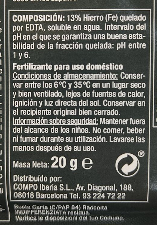 COMPO Turbo Reverdeciente 20g