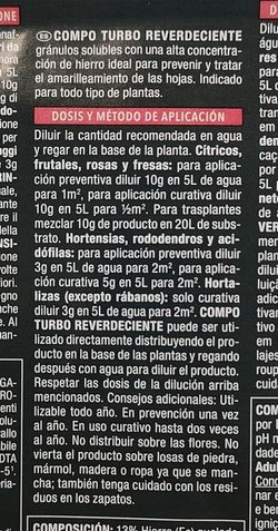 COMPO Turbo Reverdeciente 20g