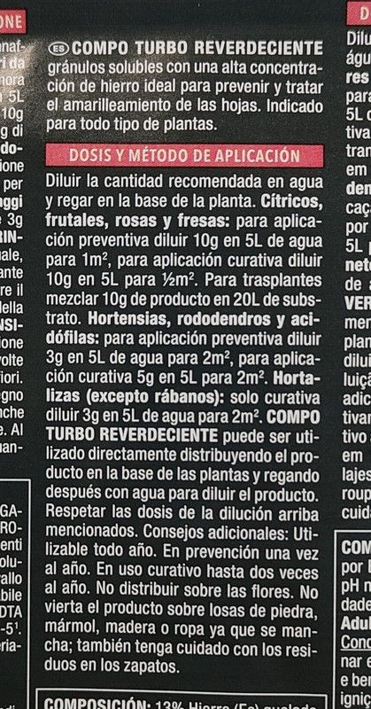 COMPO Turbo Reverdeciente 20g